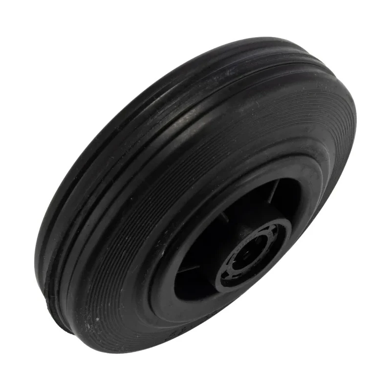 Tente Black Rubber Trolley Wheel 100 mm Diameter 35 mm Width 75 kg Load Capacity PVR100-12LM44