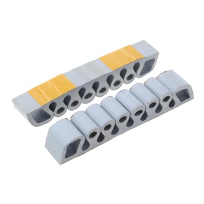 RS PRO Grey Rubber Cable Retainer, 7 Apertures, 25 mm x 150 mm, Self-Adhesive 454-7676