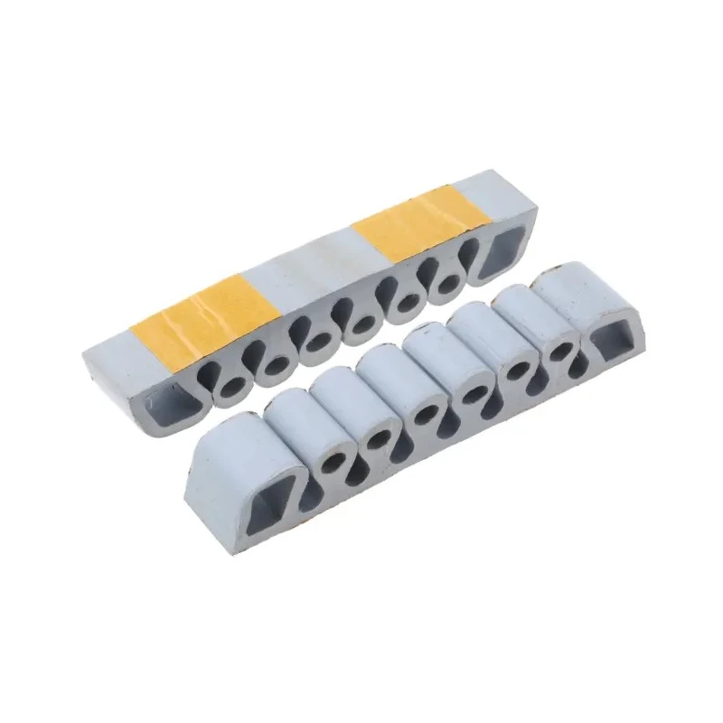 RS PRO Grey Rubber Cable Retainer, 7 Apertures, 25 mm x 150 mm, Self-Adhesive 454-7676