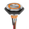 APEM Illuminated Push Button Switch Panel Mount SPST IP67 30V Illumination Voltage AV59122000074BK