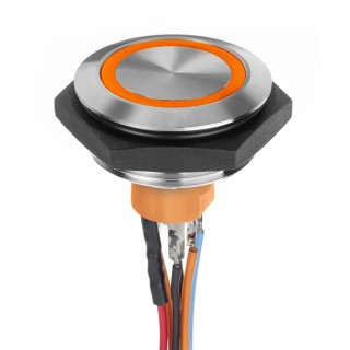 APEM Illuminated Push Button Switch Panel Mount SPST IP67 30V Illumination Voltage AV59122000074BK