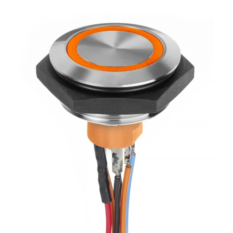 APEM Illuminated Push Button Switch Panel Mount SPST IP67 30V Illumination Voltage AV59122000074BK
