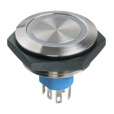 APEM AV Series Vandal Proof Push Button Switch Momentary Panel 30.2 mm Cutout SPST IP67 30 V dc AV50022000024BK