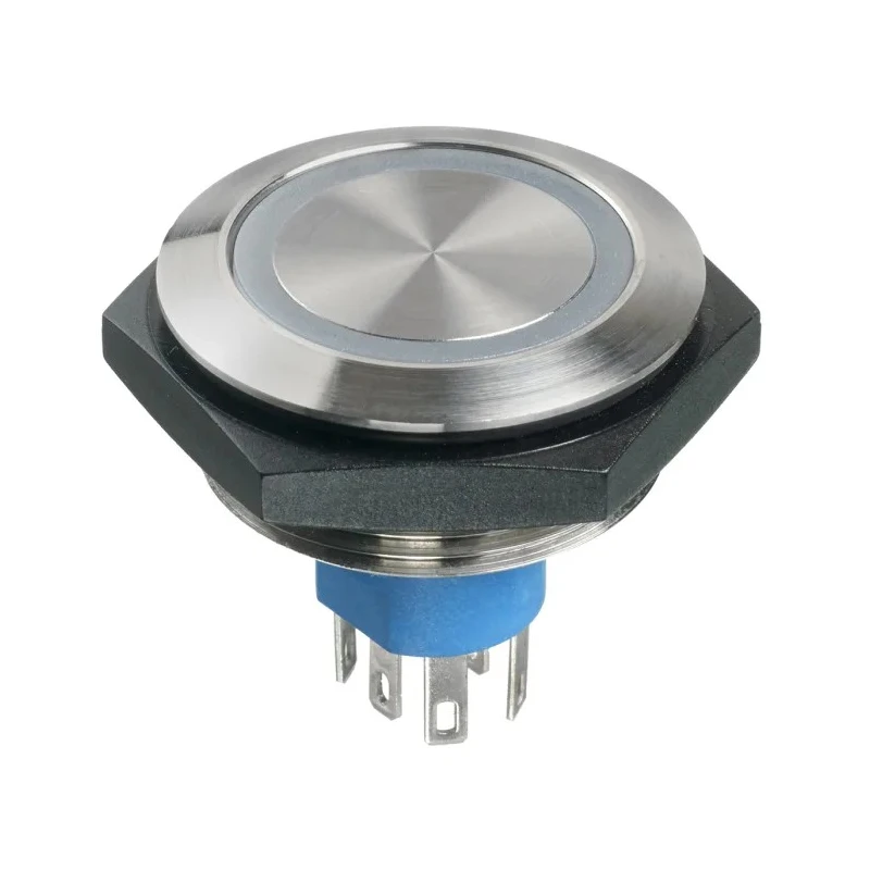 APEM AV Series Vandal Proof Push Button Switch Momentary Panel 30.2 mm Cutout SPST IP67 30 V dc AV50022000024BK