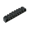 RS PRO Black Rubber Cable Retainer, 7 Apertures, 25mm Length x 150mm Width 454-7711