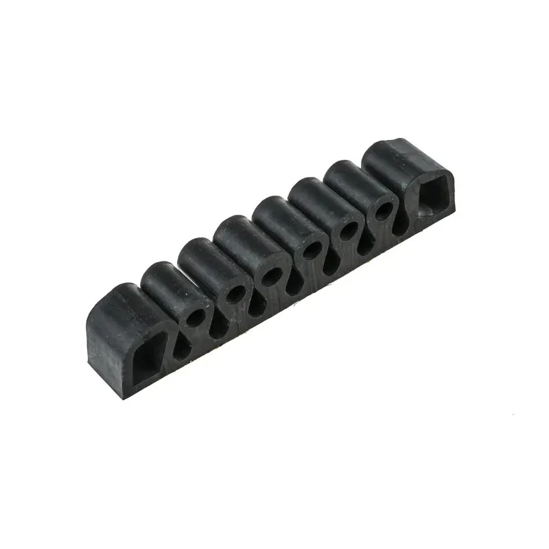 RS PRO Black Rubber Cable Retainer, 7 Apertures, 25mm Length x 150mm Width 454-7711