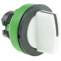 Schneider Electric Harmony XB5 Series 3 Position Selector Switch Head, 30 mm Cutout, White Handle, IP66, IP67, IP69K ZB5FD501