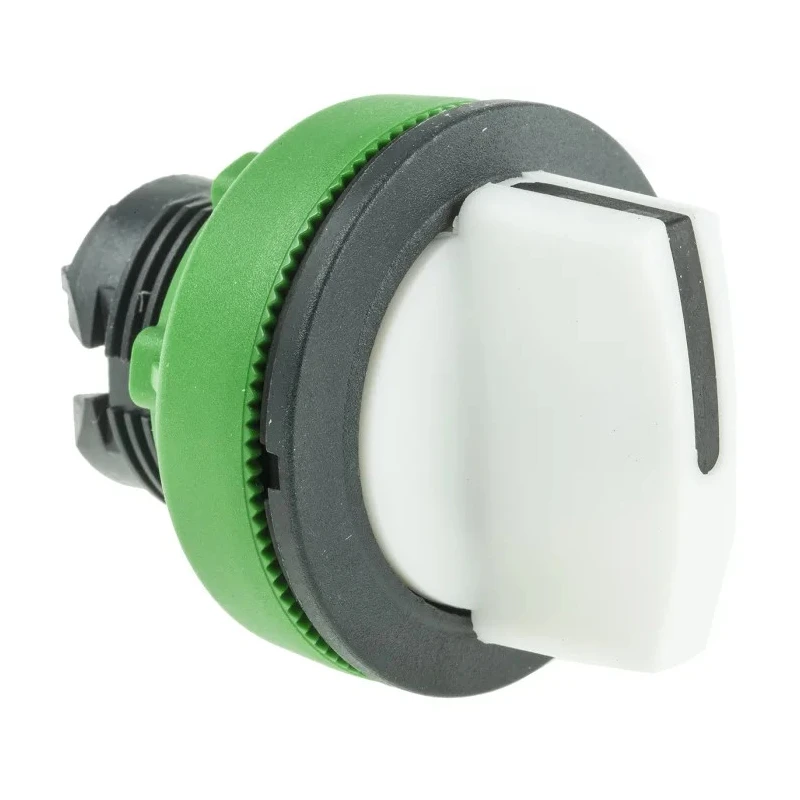 Schneider Electric Harmony XB5 Series 3 Position Selector Switch Head, 30 mm Cutout, White Handle, IP66, IP67, IP69K ZB5FD501