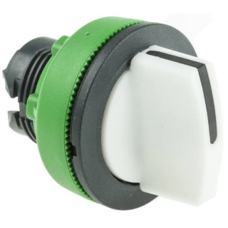 Schneider Electric Harmony XB5 Series 3 Position Selector Switch Head 30 mm Cutout White Handle IP69K IP67 IP66 ZB5FD801