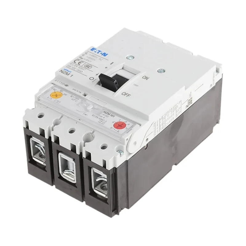 Eaton xEnergy Molded Case Circuit Breaker Fixed Mount 3-Pole 100A Breaking Capacity 50 kA 690V AC 750V DC 259085 NZMN1-A100