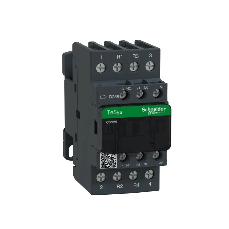 Schneider Electric LC1D Contactor, 24V AC Coil, 4-Pole, 25 A, 2.5 W Power Rating, 2 NO/2 NC Contacts, 690V AC LC1D258B7