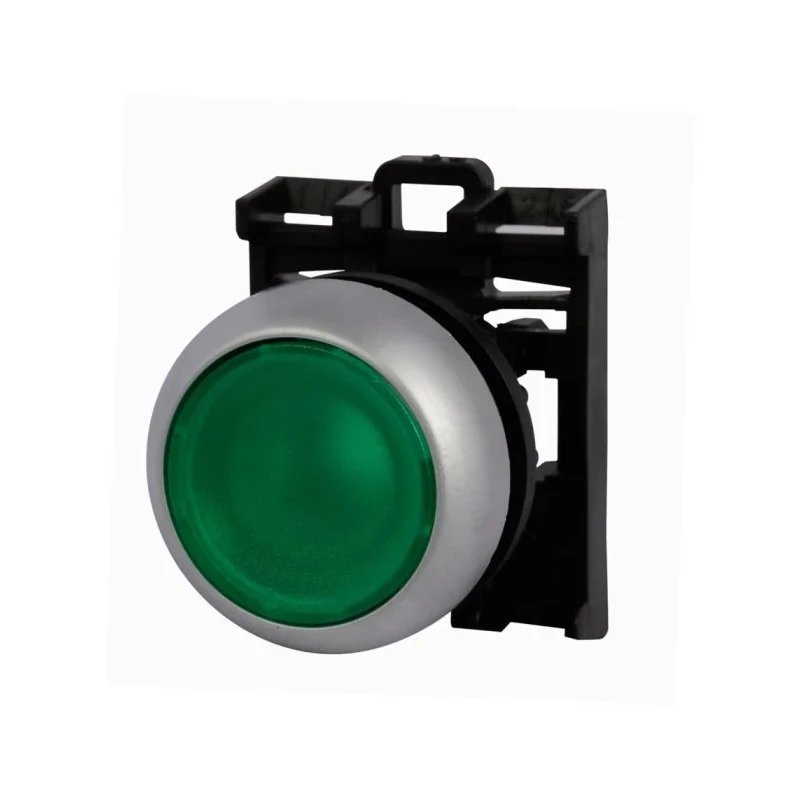 Eaton RMQ Titan M22 Series Green Momentary Push Button Head 22 mm Cutout IP69K 78639213 M22-DL-G+M22-A+M22-LED230-G