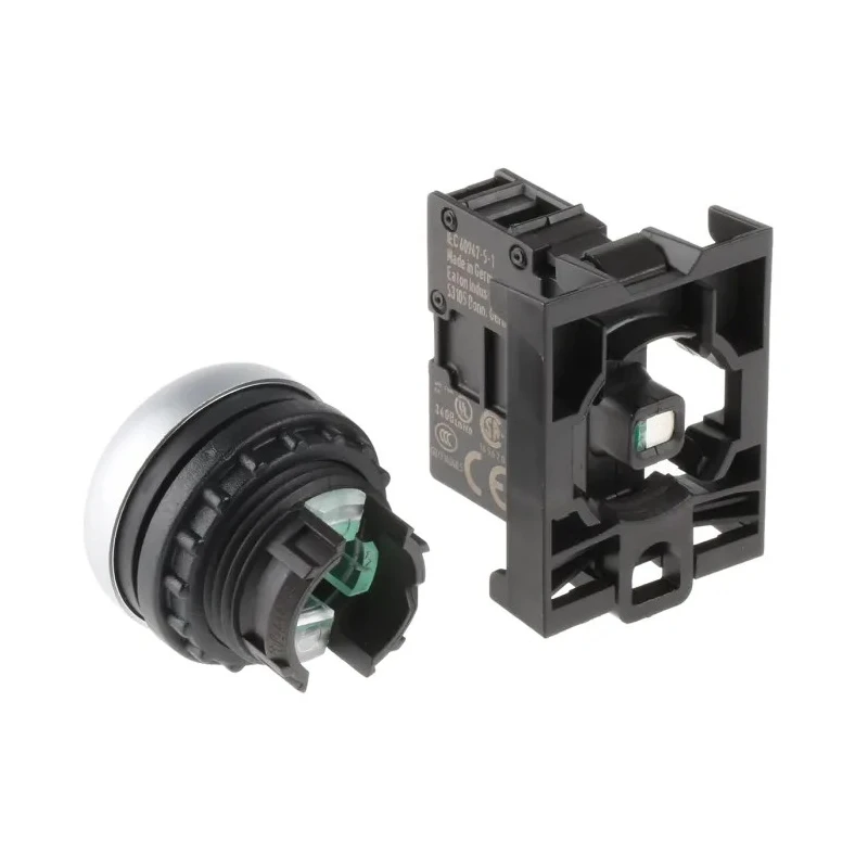 Eaton RMQ Titan M22 Series Green Momentary Push Button Head, 22 mm Cutout, IP69K 78639208 M22-DL-G+M22-A+M22-LED-G