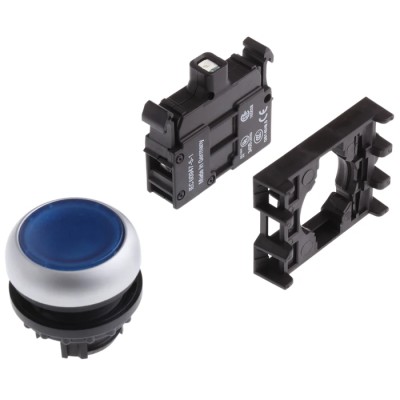 Eaton RMQ Titan M22 Series Blue Momentary Push Button Head 22mm Cutout Diameter IP69K 78639215 M22-DL-B+M22-A+M22-LED230-B