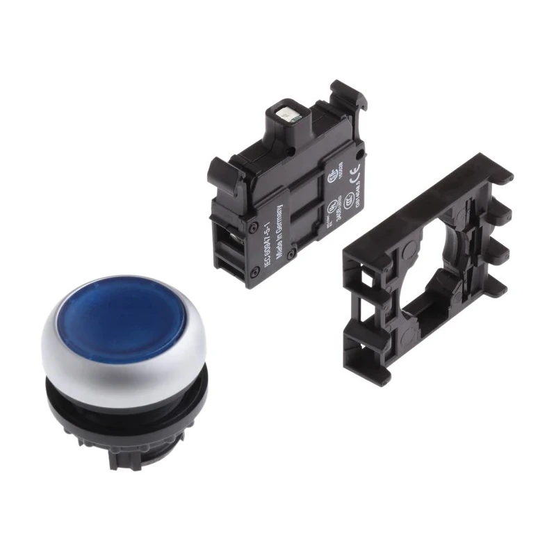 Eaton RMQ Titan M22 Series Blue Momentary Push Button Head 22mm Cutout Diameter IP69K 78639215 M22-DL-B+M22-A+M22-LED230-B