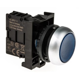 Eaton RMQ Titan M22 Series Blue Momentary Push Button Head 22 mm Cutout Diameter IP69K 78639210 M22-DL-B+M22-A+M22-LED-B