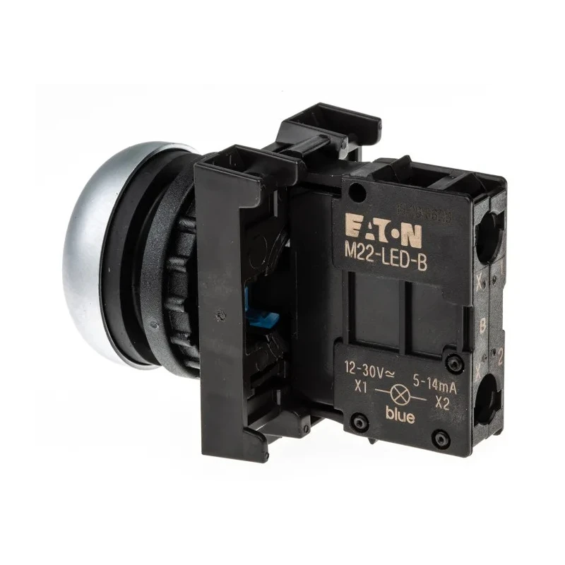 Eaton RMQ Titan M22 Series Blue Momentary Push Button Head 22 mm Cutout Diameter IP69K 78639210 M22-DL-B+M22-A+M22-LED-B