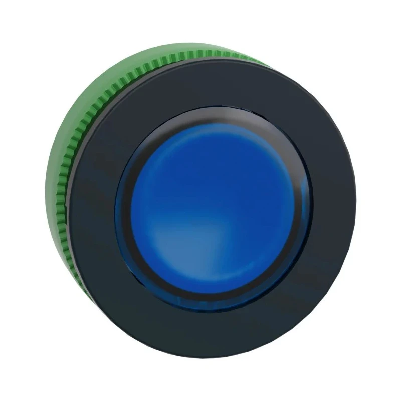 Schneider Electric Blue Pilot Light Head, 30mm Cutout, Flush Mount, Plastic Bezel, Harmony XB5 Series ZB5FV063
