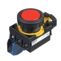 Idec Illuminated Maintained Push Button Switch, Panel Mount, 22 mm Cutout, SPST, IP65, Red Actuator CW1B-A1E10R