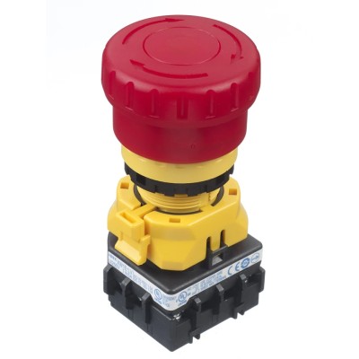 Idec XW Series Contact Block with 2 NC Contacts, Red LED Indicator, 24 V AC/DC Screw Terminal XW1E-LV402Q4MFR