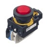 Idec CW Series Illuminated Maintained Push Button Switch, Panel Mount, 22 mm Cutout, SPST, Red LED, IP65, 24 V CW1L-A2E10Q4R