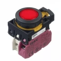 Idec CW Series Illuminated Push Button Switch, Momentary, Panel Mount, 22 mm Cutout, SPST, Red LED, IP65, 24 V CW1L-M1E01Q4R