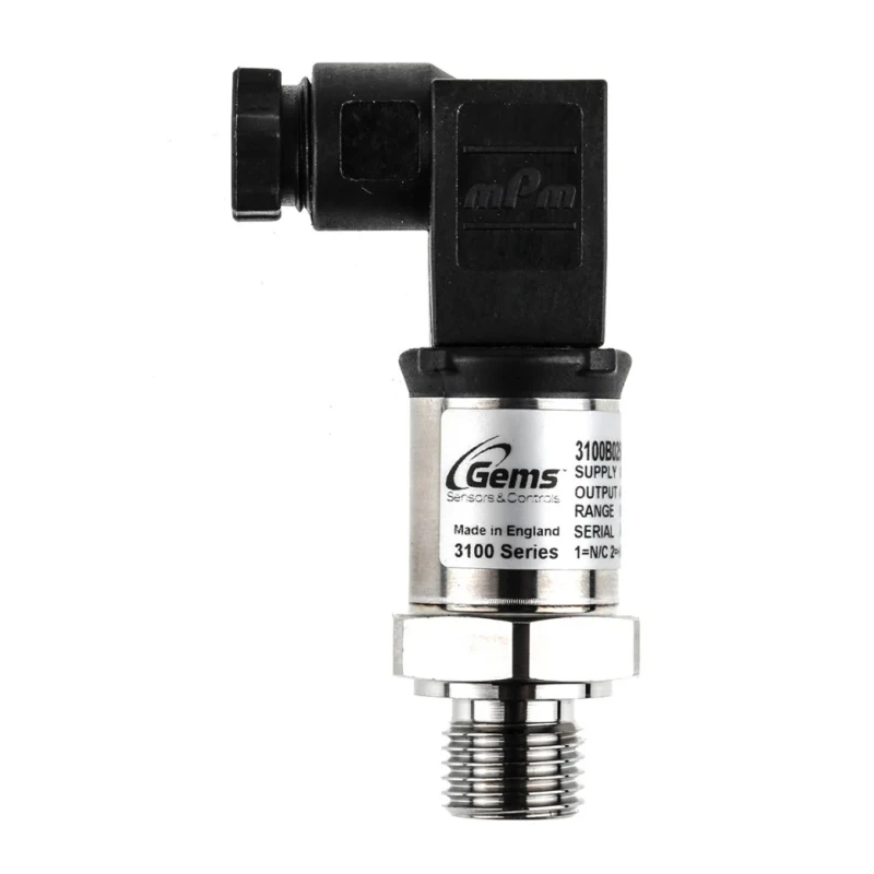 Gems Sensors 3100 Series Pressure Sensor 0 to 250 bar Relative, Analogue Output, CE Certified, IP65, UK 3100B0250S01B000