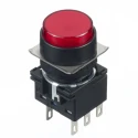 Idec LB Series Illuminated Red Momentary Push Button Switch, 16 mm Cutout, DPDT, IP65, 30 V dc 125 V ac LB1B-M1T6LR