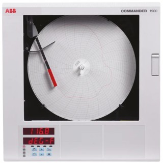ABB 1-Channel Circular Chart Recorder, 1 Channel, ±0.1% Accuracy, Current, Millivolt, Resistance C1912 KA0012 00000 STD