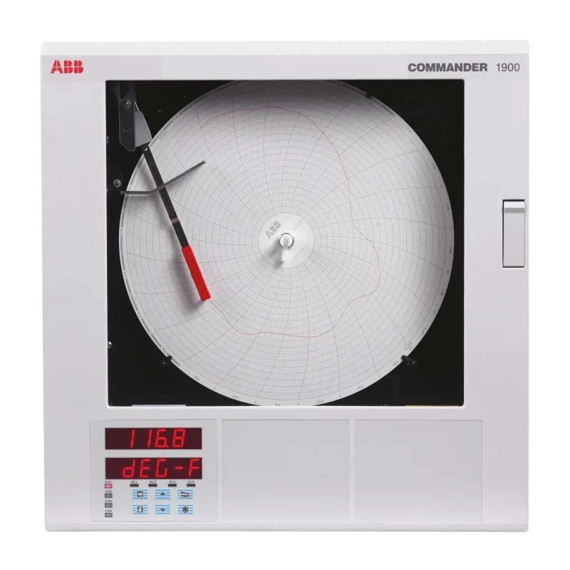 ABB 1-Channel Circular Chart Recorder, 1 Channel, ±0.1% Accuracy, Current, Millivolt, Resistance C1912 KA0012 00000 STD