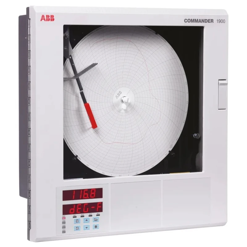 ABB 1-Channel Circular Chart Recorder, 1 Channel, ±0.1% Accuracy, Current, Millivolt, Resistance C1912 KA0012 00000 STD