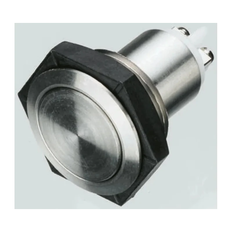 Schurter MCS ES 22 Series Momentary Push Button Switch Panel Mount, 22.2 mm Cutout, SPST, IP40, 48 V dc 1301.9565