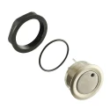 Schurter Illuminated Momentary Push Button Switch, Panel Mount, 19 mm Cutout, SPST, Green LED, 48 V DC/AC 1241.2856