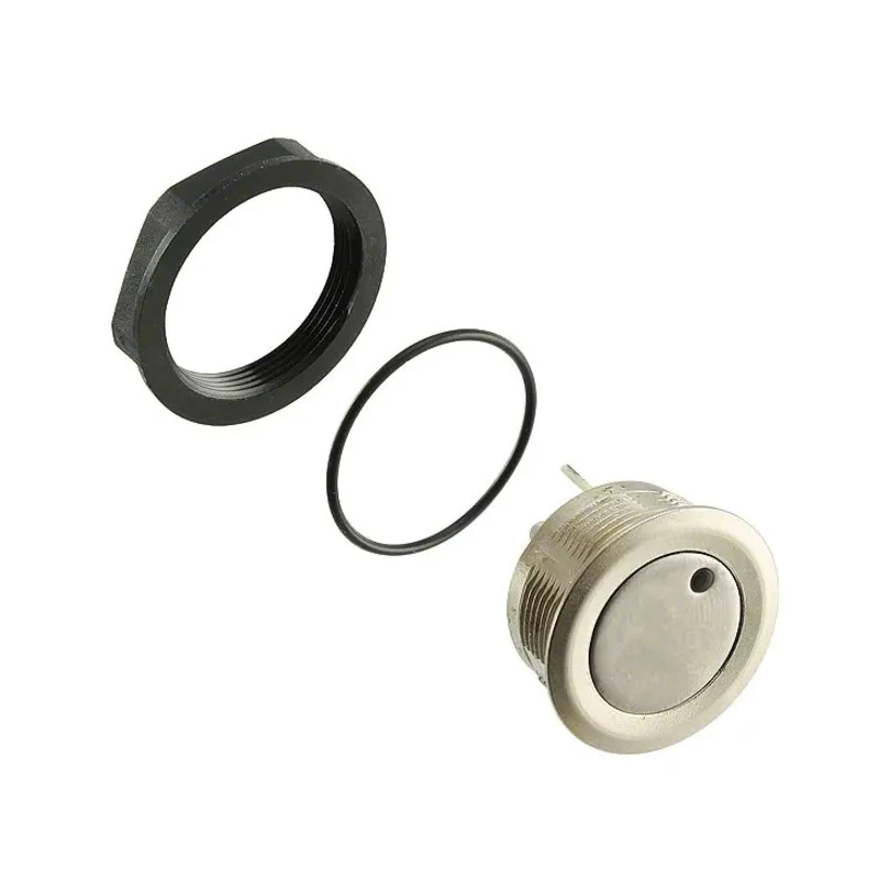 Schurter Illuminated Momentary Push Button Switch, Panel Mount, 19 mm Cutout, SPST, Green LED, 48 V DC/AC 1241.2856