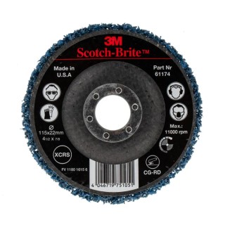 3M Scotch-Brite Silicon Carbide Abrasive Disc 115 mm Diameter, Extra Coarse Grade, Synthetic Resin Bond, Model 61172