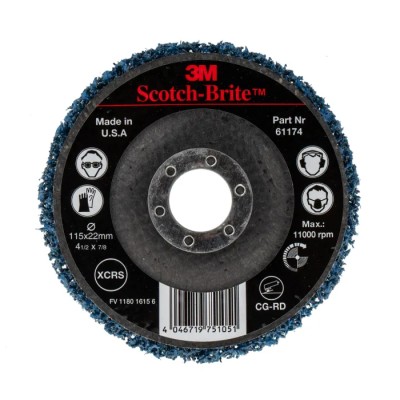 3M Scotch-Brite Silicon Carbide Abrasive Disc 115 mm Diameter, Extra Coarse Grade, Synthetic Resin Bond, Model 61172