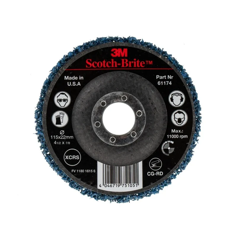 3M Scotch-Brite Silicon Carbide Abrasive Disc 115 mm Diameter, Extra Coarse Grade, Synthetic Resin Bond, Model 61172