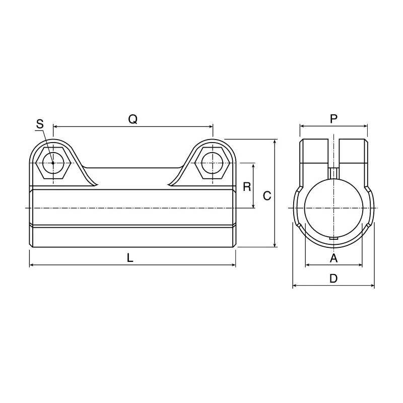 Rose+Krieger M8 Sleeve Clamp Connecting Component Strut Profile 20 to 30 mm Nylon 20mm Length Germany K40030BCE