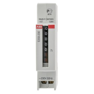ABB Counter 230V DIN Rail Mount, Digit Height 85mm, Depth 58mm 2CDE100000R1601 - E233-230