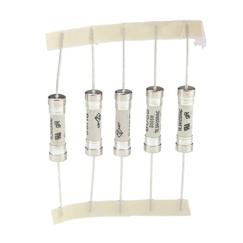 Eaton 6.3A T Ceramic Cartridge Fuse, 5 x 20 mm, 250V AC, Time Delay S505H-V-6-3-R