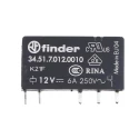 Finder Power Relay PCB Mount SPDT Contact Configuration 12V DC Coil, 6A Switching Current 34.51.7.012.0010
