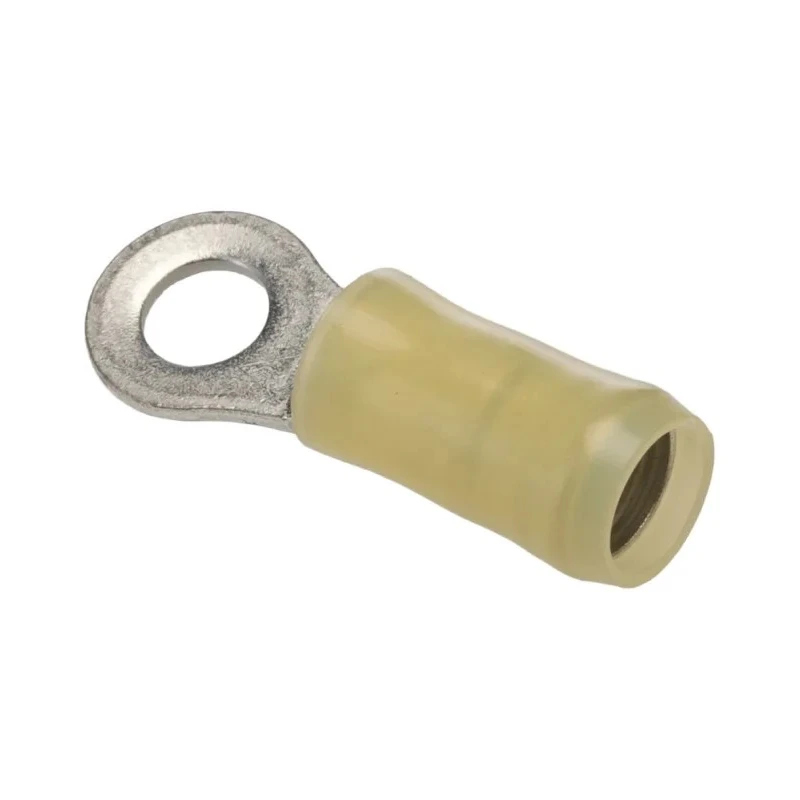 TE Connectivity PIDG Insulated Ring Terminal M5 Stud Size 12 AWG 10 AWG Wire Nylon Yellow 36161