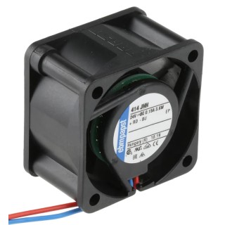 ebm-papst 400 Series Ball Bearing DC Axial Fan, 24V DC, 3.6W Power, 24 m³/h Airflow, 150 mA Max Current, 40mm Frame 414JHH