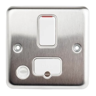 MK Electric 13A 6 Gang Switched Fused Spur High Grade Thermoset Urea Moulded White Finish K931BSS