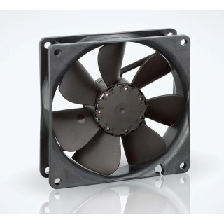 ebm-papst 3400 N Series Ball Bearing DC Axial Fan, 12V DC, 2.9 W, 242 mA Max, 102 m³/h, 92 mm Frame Size IP20