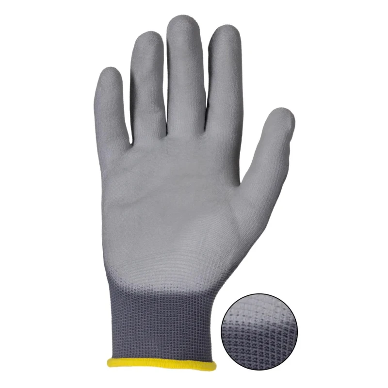 North Grey Polyamide Work Gloves Size 8 Polyurethane Coating 2400250-08