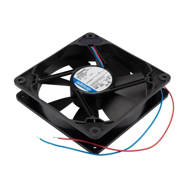 ebm-papst 4400 F Series High Performance Ball Bearing Axial Fan, 12V DC, 170 m³/h Air Flow, 5.3 W, 440 mA, 119 mm x 25 4412F
