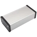 Hammond 1455 Series Aluminium Enclosure with Black Lid IP54 43 mm x 160 mm x 78 mm 1455K1602