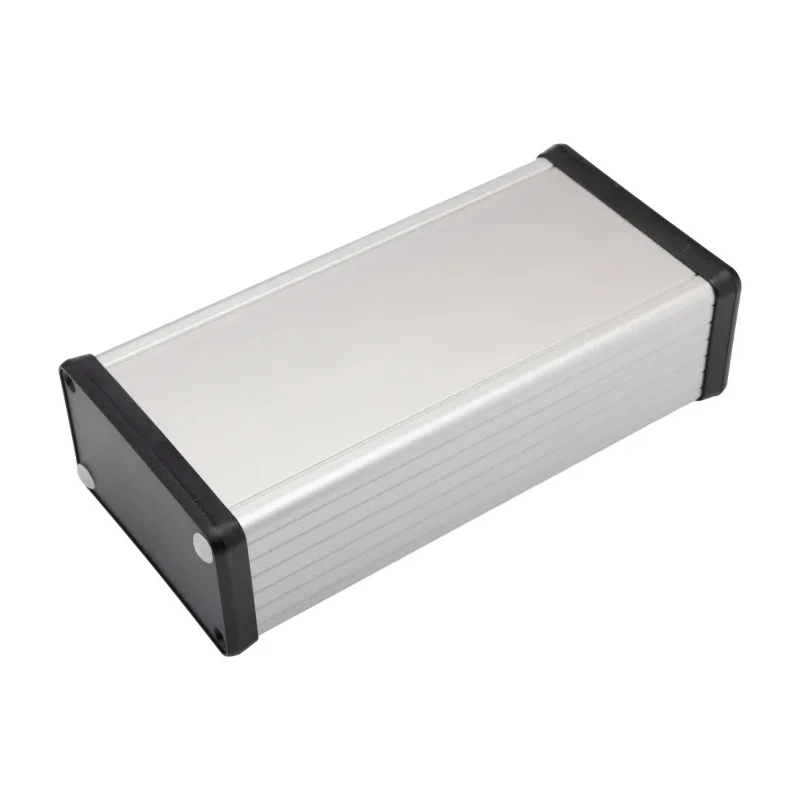Hammond 1455 Series Aluminium Enclosure with Black Lid IP54 43 mm x 160 mm x 78 mm 1455K1602