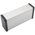 Hammond 1455 Series Aluminium Enclosure with Black Lid IP54 43 mm x 160 mm x 78 mm 1455K1602